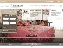 Tablet Screenshot of hotelalhama.com